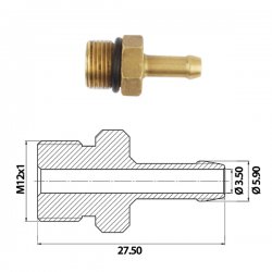 Переходник M12 - ?  5 с уплотнительным кольцом