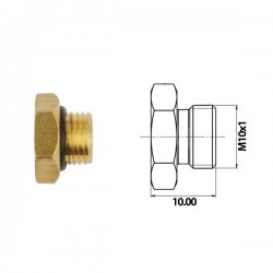 Заглушка инжектора M10 x 1  с уплотнительным кольцом