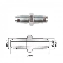 Соединитель метал M10x1 / M10x1