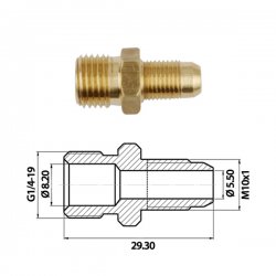 Переходник M10x1 / G1/4-19