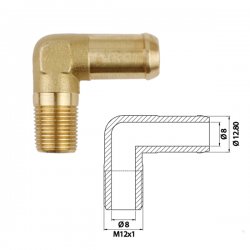 Уголок  90° M12x1 / ? 12 mm
